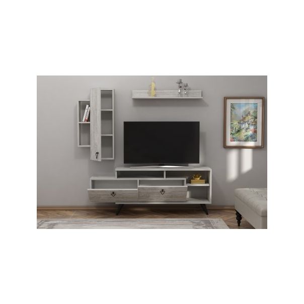 HANAH HOME TV komoda i polica Clara, siva - 185777
