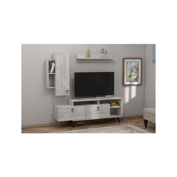 HANAH HOME TV komoda i polica Clara, siva - 185777