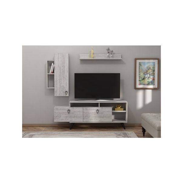 HANAH HOME TV komoda i polica Clara, siva - 185777