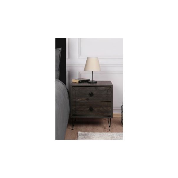 HANAH HOME Noćni ormarić Luna, braon - 185836