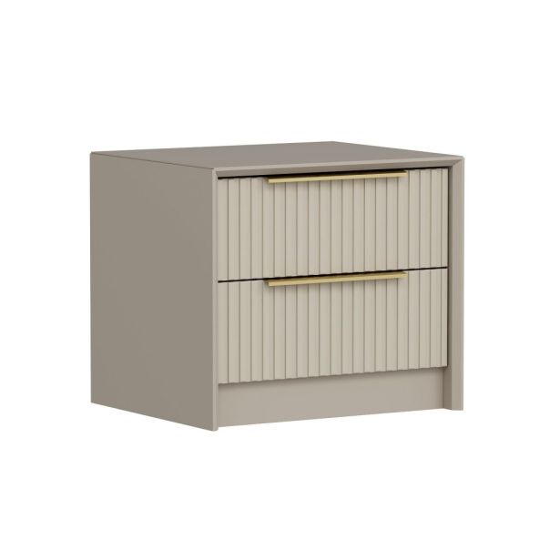 HANAH HOME Noćni ormarić Kale Luxe, krem - 185839
