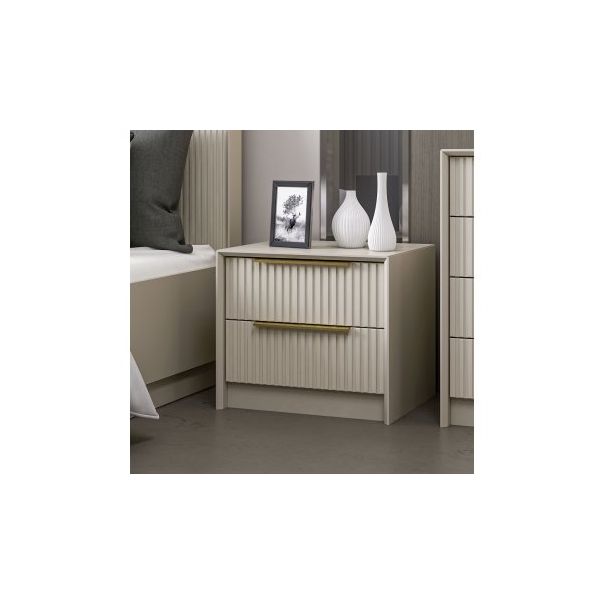 HANAH HOME Noćni ormarić Kale Luxe, krem - 185839
