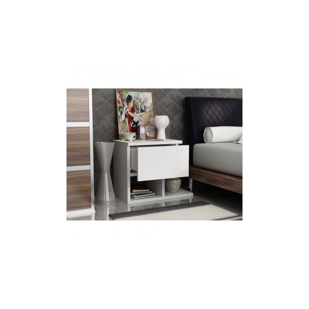 HANAH HOME Noćni ormarić Yasso, bela - 185840