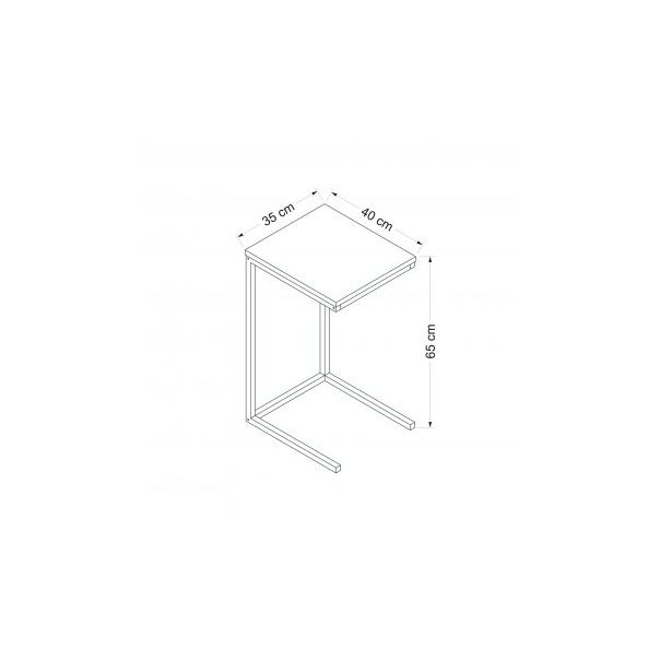 HANAH HOME Konzoni sto Davin, braon/crna - 185910