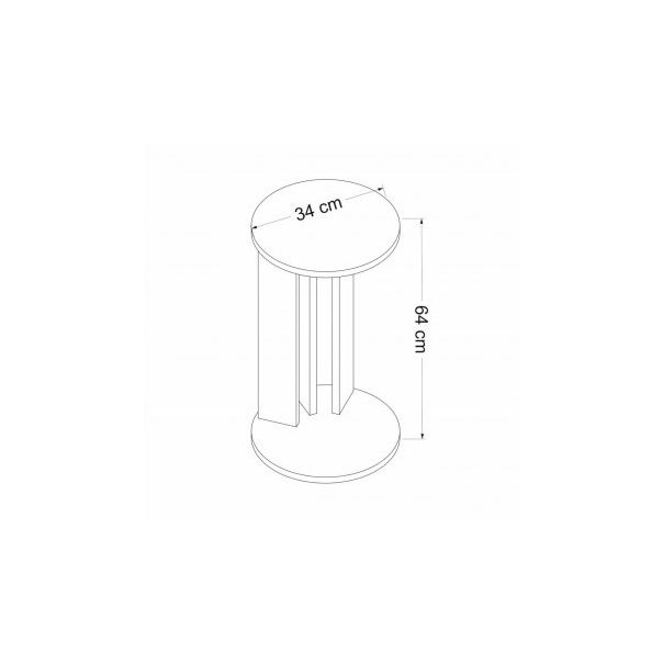 HANAH HOME Konzolni sto Ema, braon/antracit - 185911