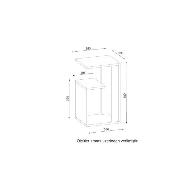 HANAH HOME Pomoćni stočić Sister White - 185915