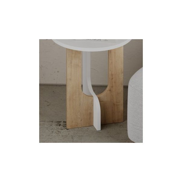 HANAH HOME Pomoćni stočić Luna, bela/krem - 185917