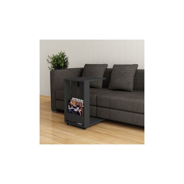 HANAH HOME Sto sa točkićima Edi Anthracite - 185920