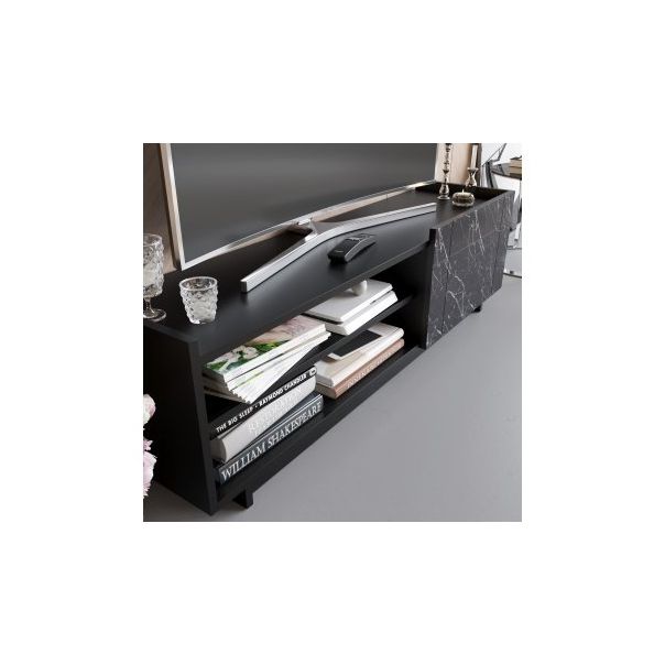 HANAH HOME TV polica Valantina Black - 185956