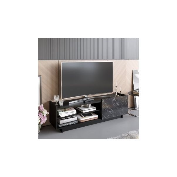 HANAH HOME TV polica Valantina Black - 185956