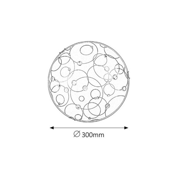 Rabalux Plafonjera Jolly E27 1x MAX 60W beli sa motivima (1861) - 1861-1-1