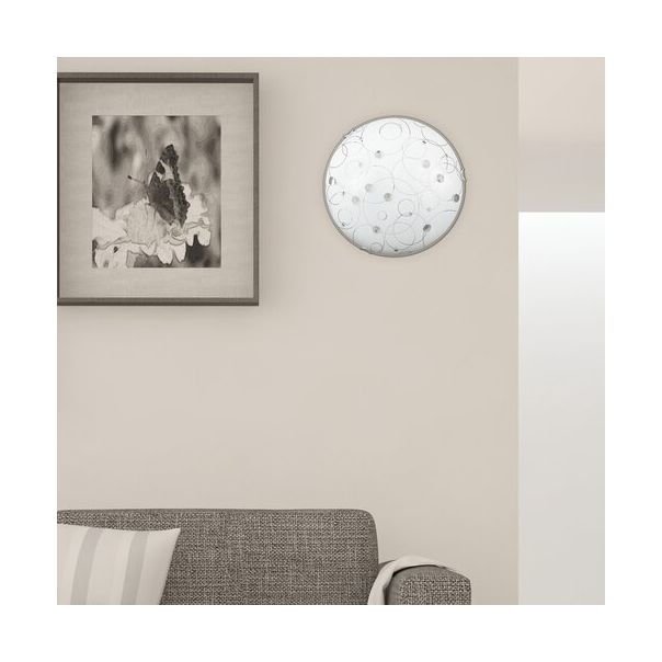 Rabalux Plafonjera Jolly E27 2x MAX 60W beli sa motivima (1862) - 1862-1-1