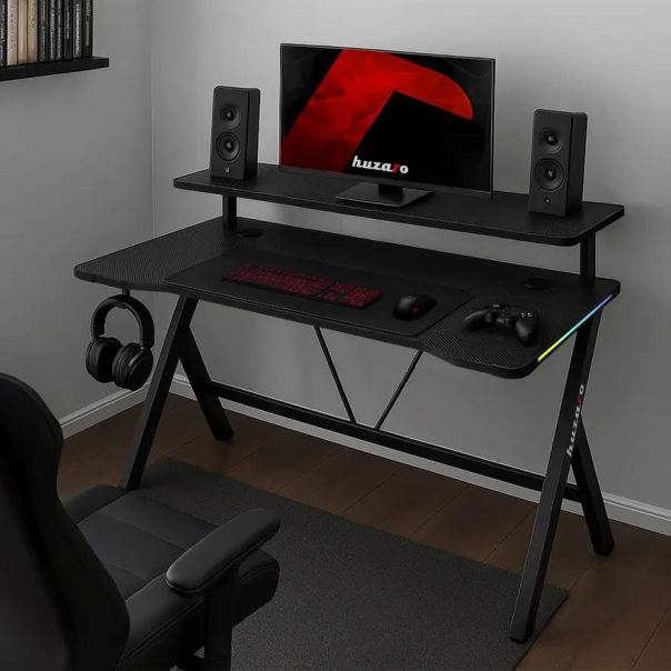 Huzaro Hero 1.9 Crni RGB Gaming sto 120x60cm - 1863-1-1