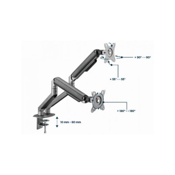 GEMBIRD Nosač za dva monitora MA-DA2-05, stoni - 186336