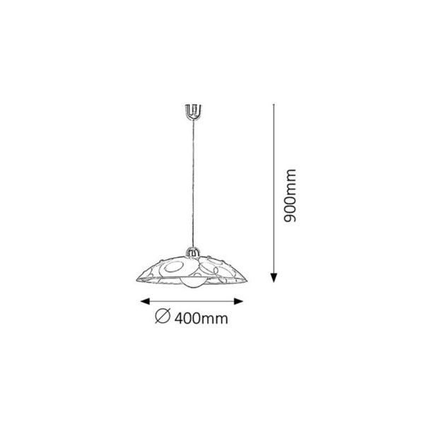 Rabalux Visilica Jolly E27 1x MAX 60W beli sa motivima (1864) - 1864