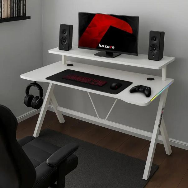 Huzaro Hero 1.9 Beli RGB Gaming sto 120x60cm - 1864-1-1