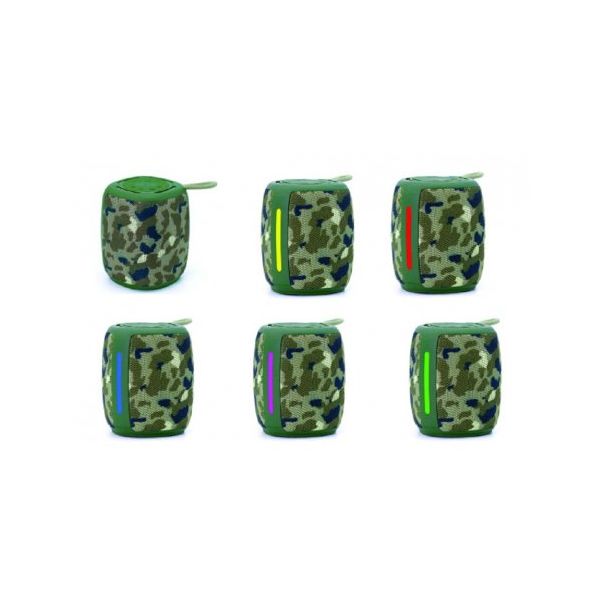 GEMBIRD Bežični Bluetooth zvučnik SPK-BT-LED-03-CM, maskirna - 186548-1