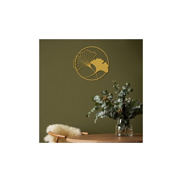 WALLXPERT Zidna dekoracija Ginkgo Leaf Metal Wall Art APT620 - 186793-1