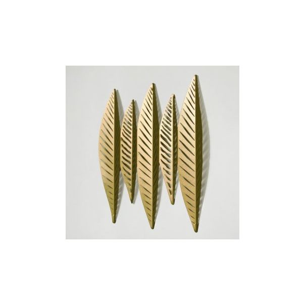 WALLXPERT Zidna dekoracija 3D Gold Leaves Metal Wall Art APT618 - 186798
