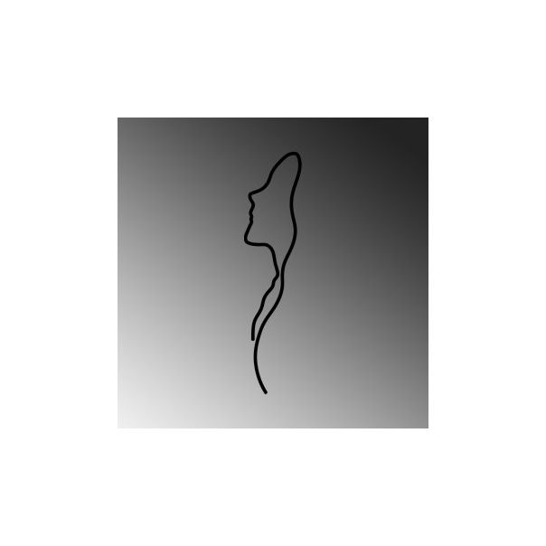 WALLXPERT Zidna dekoracija Woman Face Profile - 186826