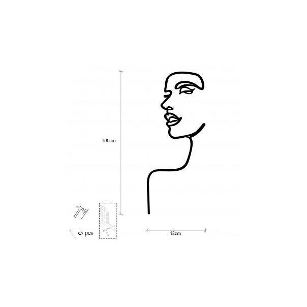 WALLXPERT Zidna dekoracija Woman Profile - 186841