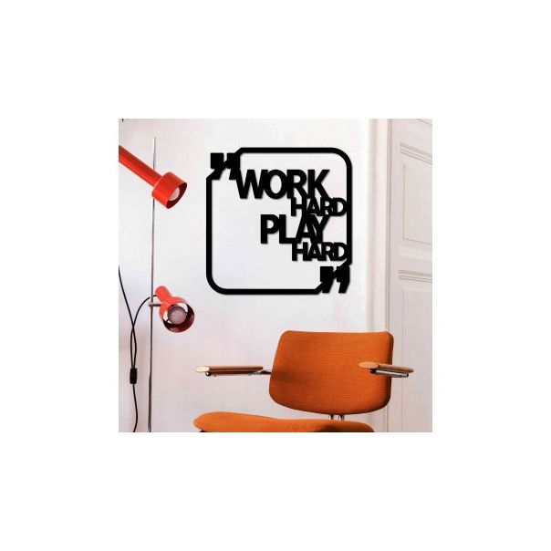 WALLXPERT Zidna dekoracija Work Hard Play Hard - 186952