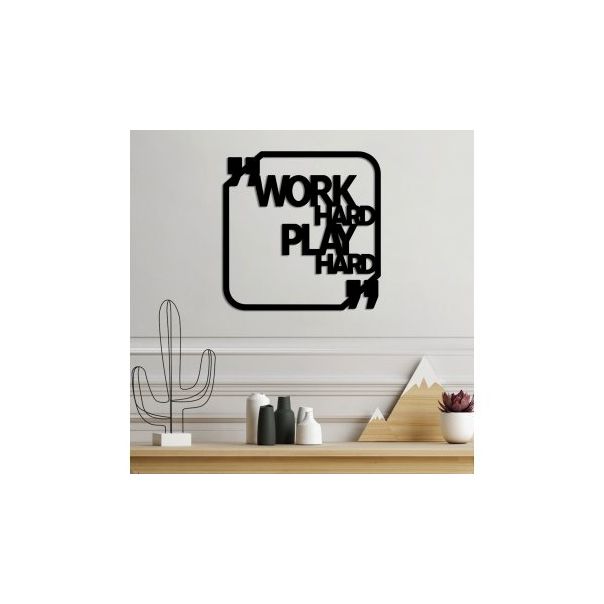 WALLXPERT Zidna dekoracija Work Hard Play Hard - 186952