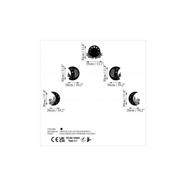 WALLXPERT Zidna dekoracija The Phases Of The Moon - 186971-1-1