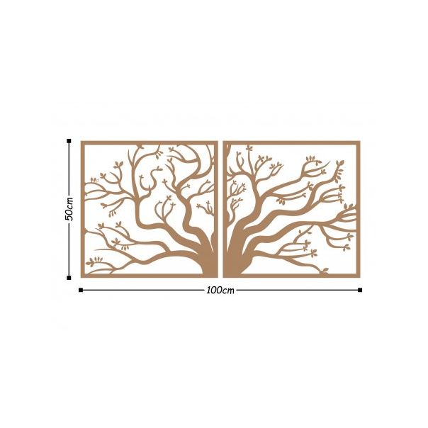 WALLXPERT Zidna dekoracija Tree2 Copper - 186974-1-1