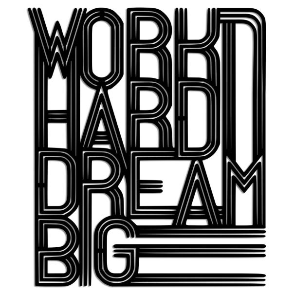 WALLXPERT Zidna dekoracija Work Hard Dream Big 2 - 186980-1-1
