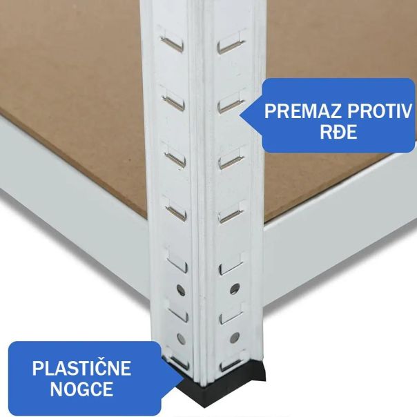 SuperHome 180x120x45cm 5x225kg Metalna Montažna Polica - EP2793709