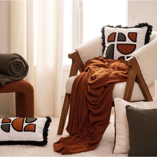 ATMOSPHERA Ćebe Jaiko 120x160cm poliester cimet - 188522N