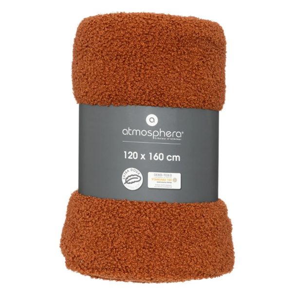 ATMOSPHERA Ćebe Jaiko 120x160cm poliester cimet - 188522N