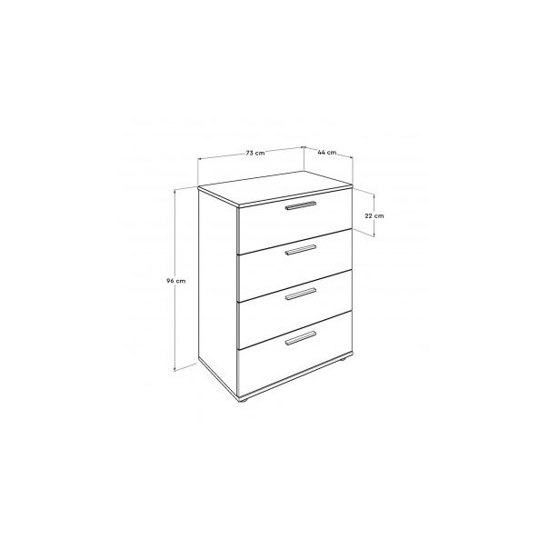 HANAH HOME Komoda Sfn-540-Bb-1, bela - 188984-1