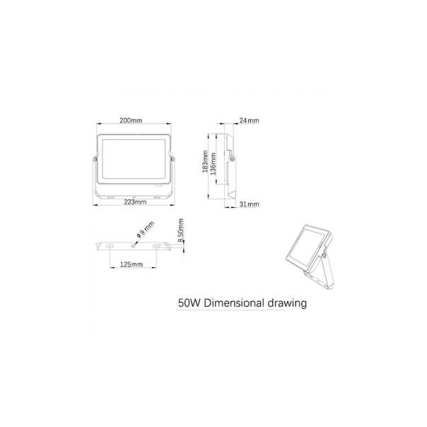 PHILIPS Projectline floodlight 50W 4000K, 911401863784 (18804) - 189028