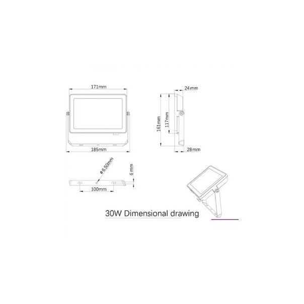 PHILIPS Projectline floodlight 30W 3000K, 911401862784 (18801) - 189029