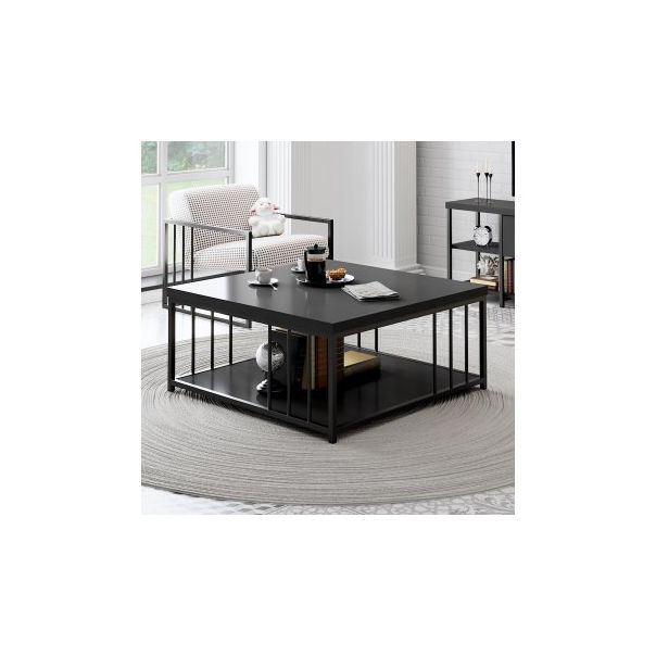 HANAH HOME Klub sto Zenn, antracit/crna - 189095