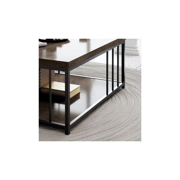 HANAH HOME Sto za dnevnu sobu Zenn Walnut Black - 189096