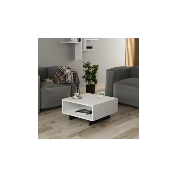 HANAH HOME Sto za dnevnu sobu Hola White Anthracite - 189113