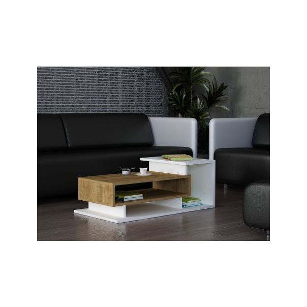 HANAH HOME Sto za dnevnu sobu Spring White Walnut - 189134