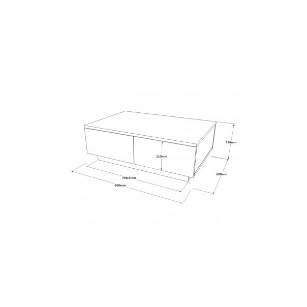 HANAH HOME Sto za dnevnu sobu LV17 GT - 189185