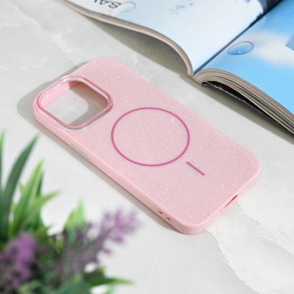 Maska za iPhone 13 Pro 6.1 Magsafe Sparkle Dust rose - 222582-1