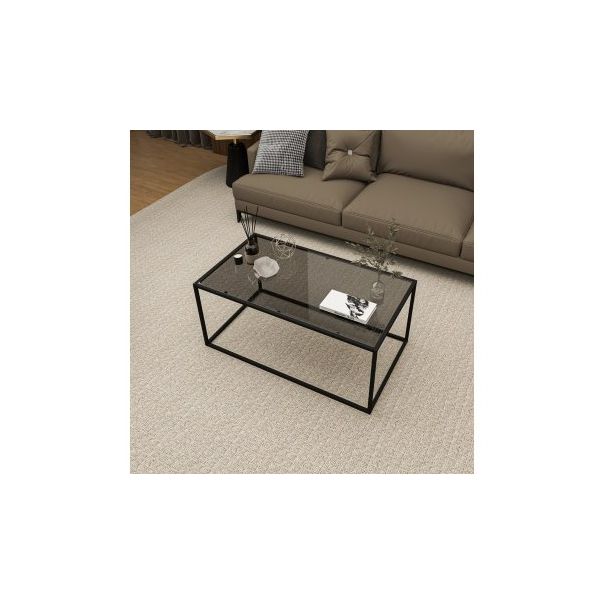HANAH HOME Sto za dnevnu sobu Lizbon Smoked Glass - 189201