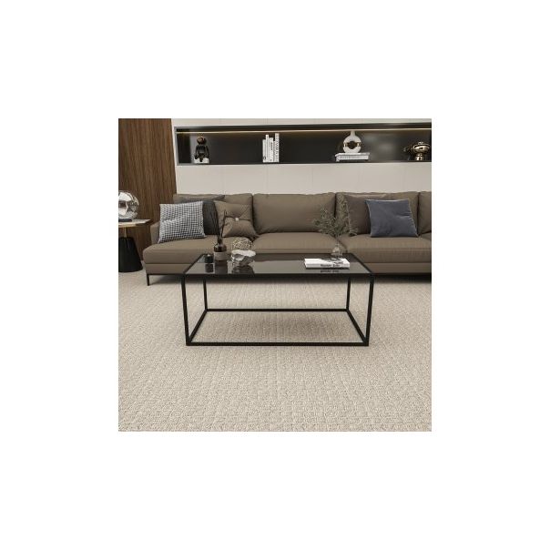 HANAH HOME Sto za dnevnu sobu Lizbon Smoked Glass - 189201