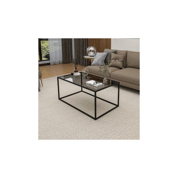 HANAH HOME Sto za dnevnu sobu Lizbon Smoked Glass - 189201