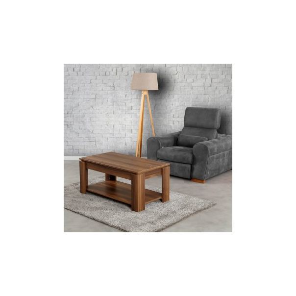 HANAH HOME Sto za dnevnu sobu Shelf Walnut - 189215