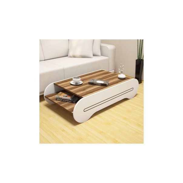 HANAH HOME Klub sto Cool, braon/bela - 189274