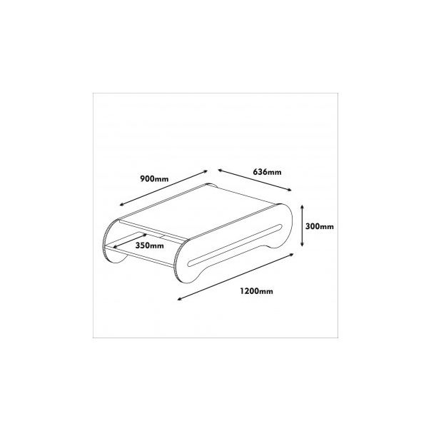 HANAH HOME Sto za dnevnu sobu Cool Walnut Yellow - 189275