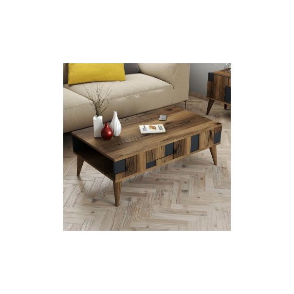 HANAH HOME Sto za dnevnu sobu Madrid Anthracite - 189276