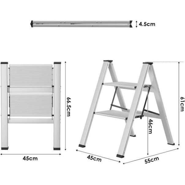 SuperStep Kućne Aluminijumske Merdevine 2 SLIM - EP2883154